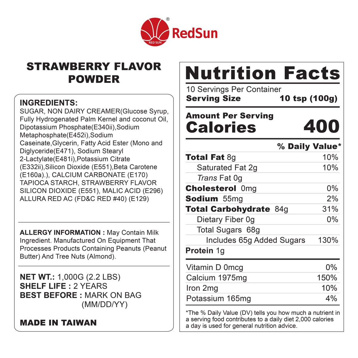 Strawberry Powder 2.2LBS (Bag)