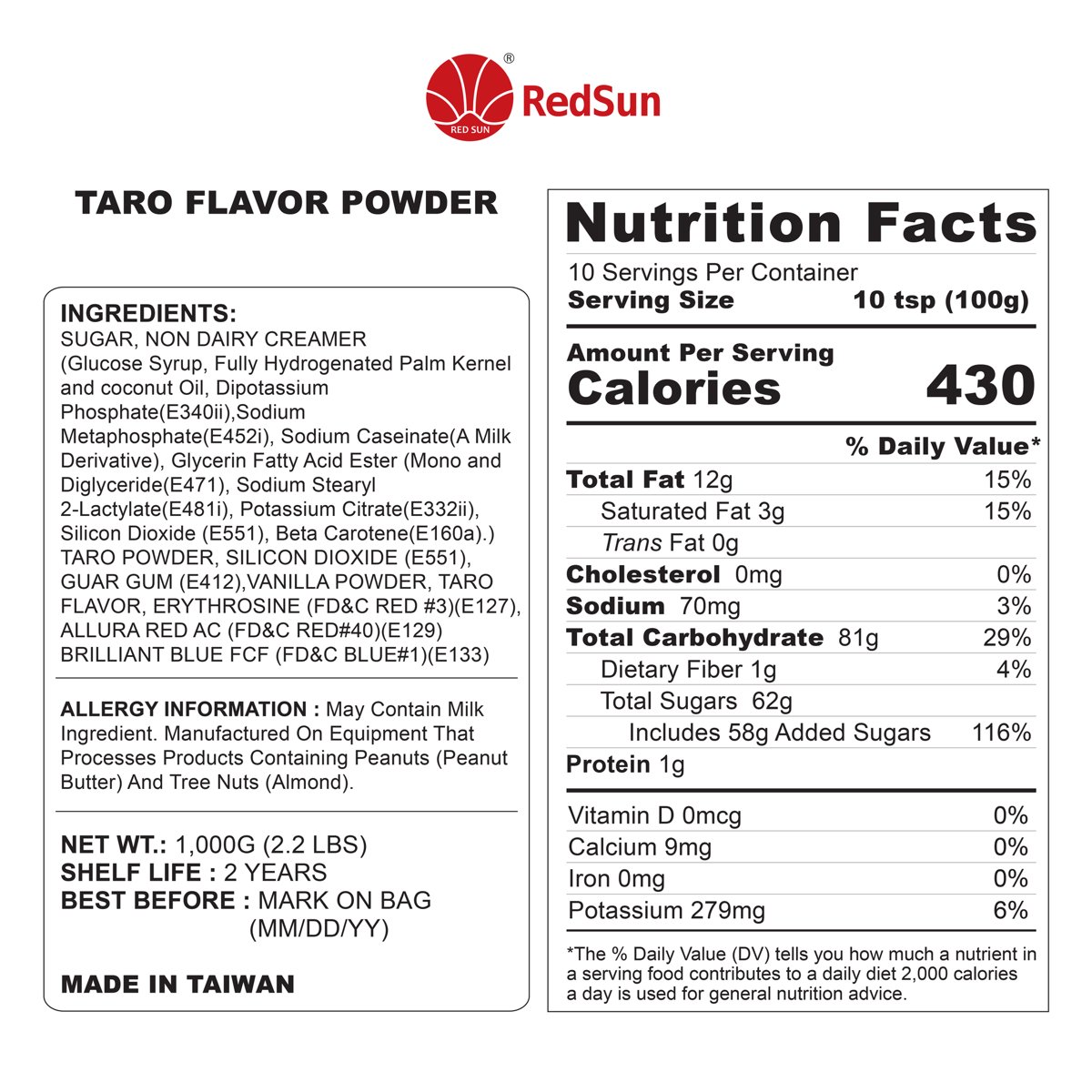 Taro Powder 2.2LBS (Bag)