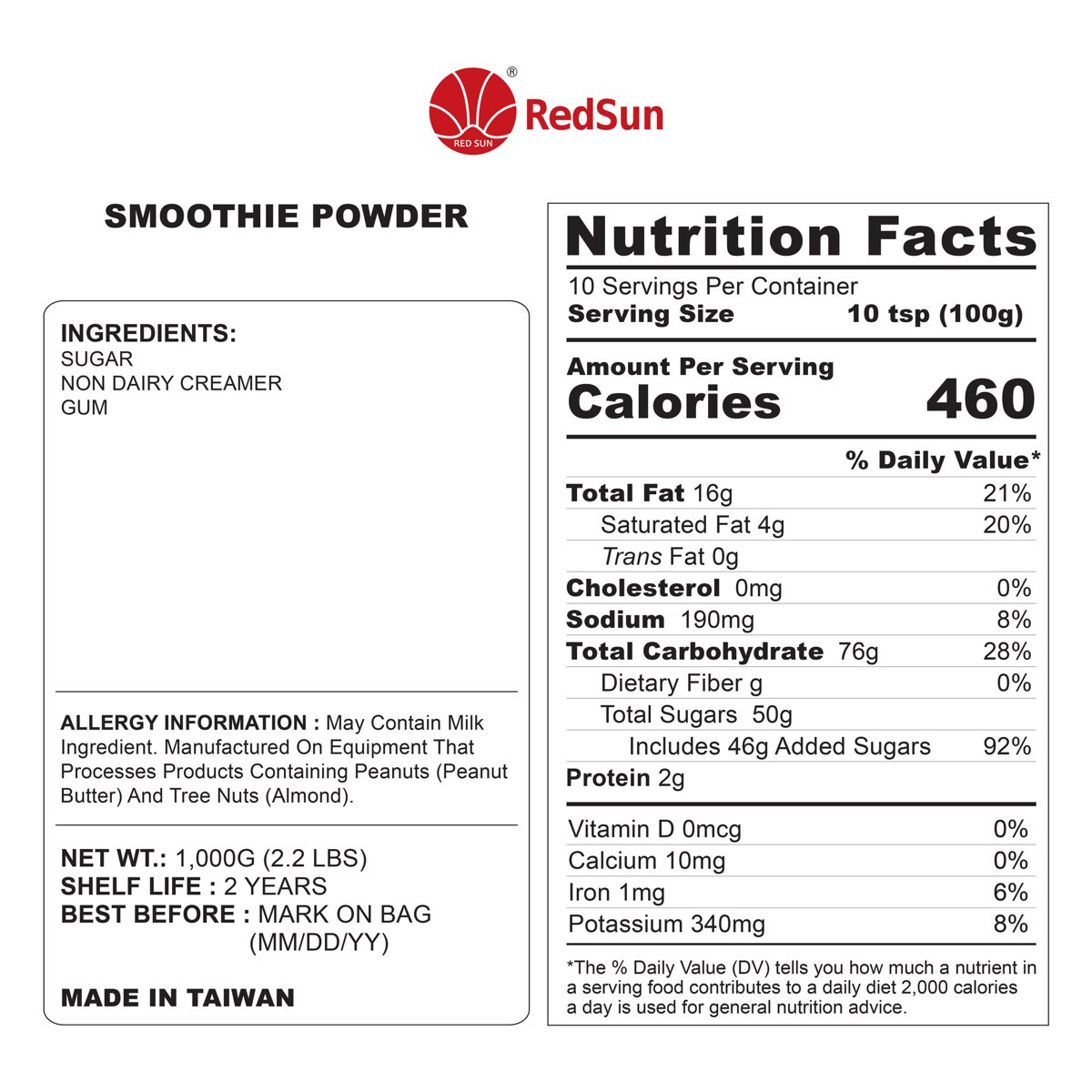 Smoothie Mix Powder 2.2LBS (Bag)