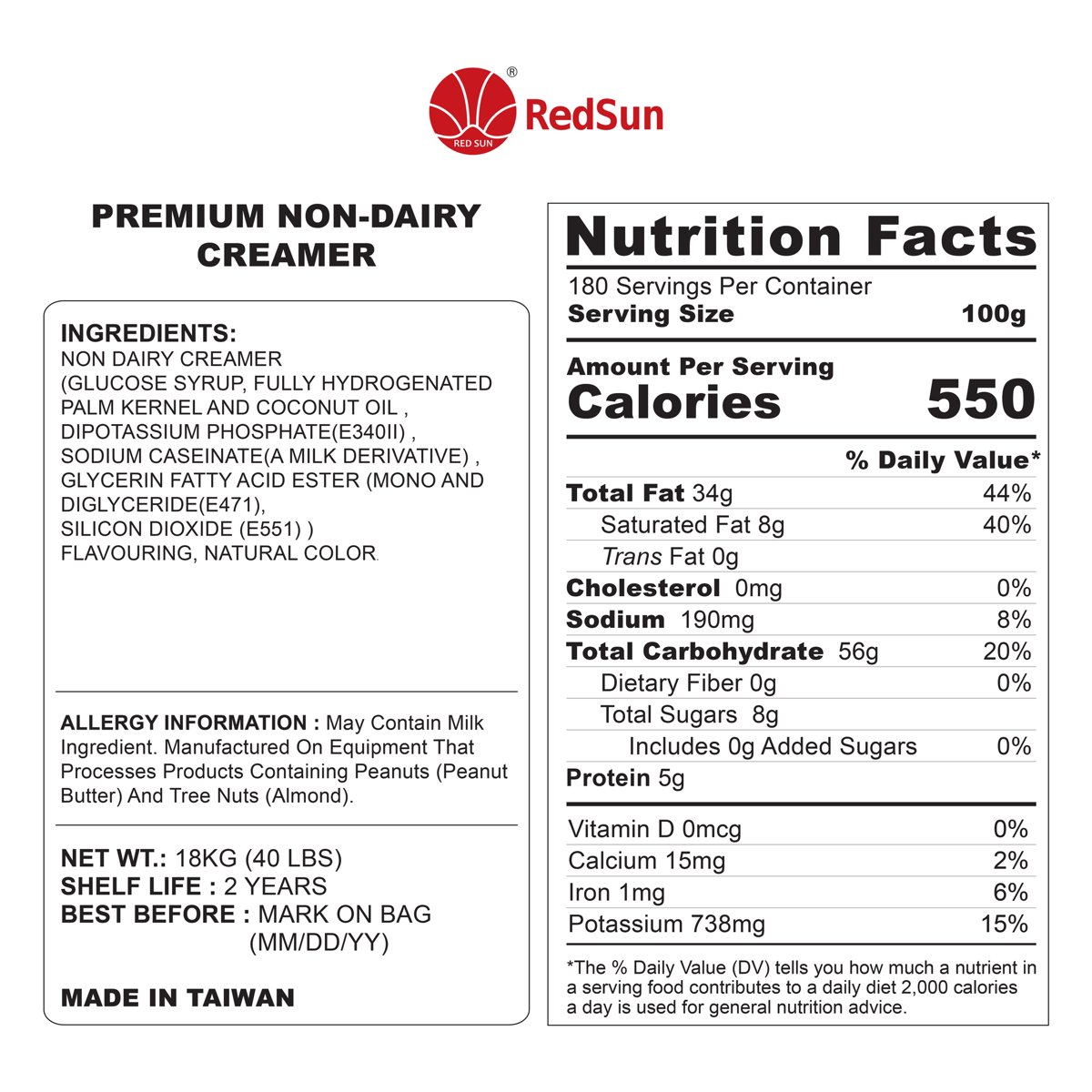 801 Premium Non Dairy Creamer 40LBS (Extra Creamy) (Bag)