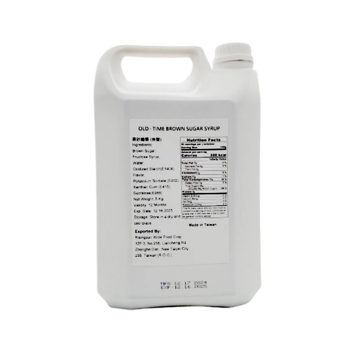 Old Time Brown Sugar Syrup For Walling 5KG (11LBS) (Bottle)