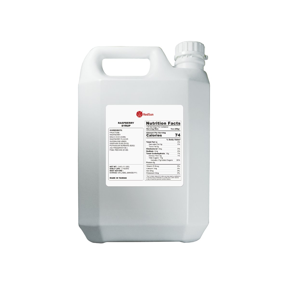 Raspberry Syrup 5KG (11LBS) (Bottle)