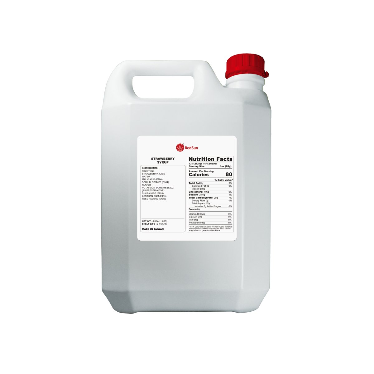 Strawberry Syrup 5KG (11LBS) (Bottle)