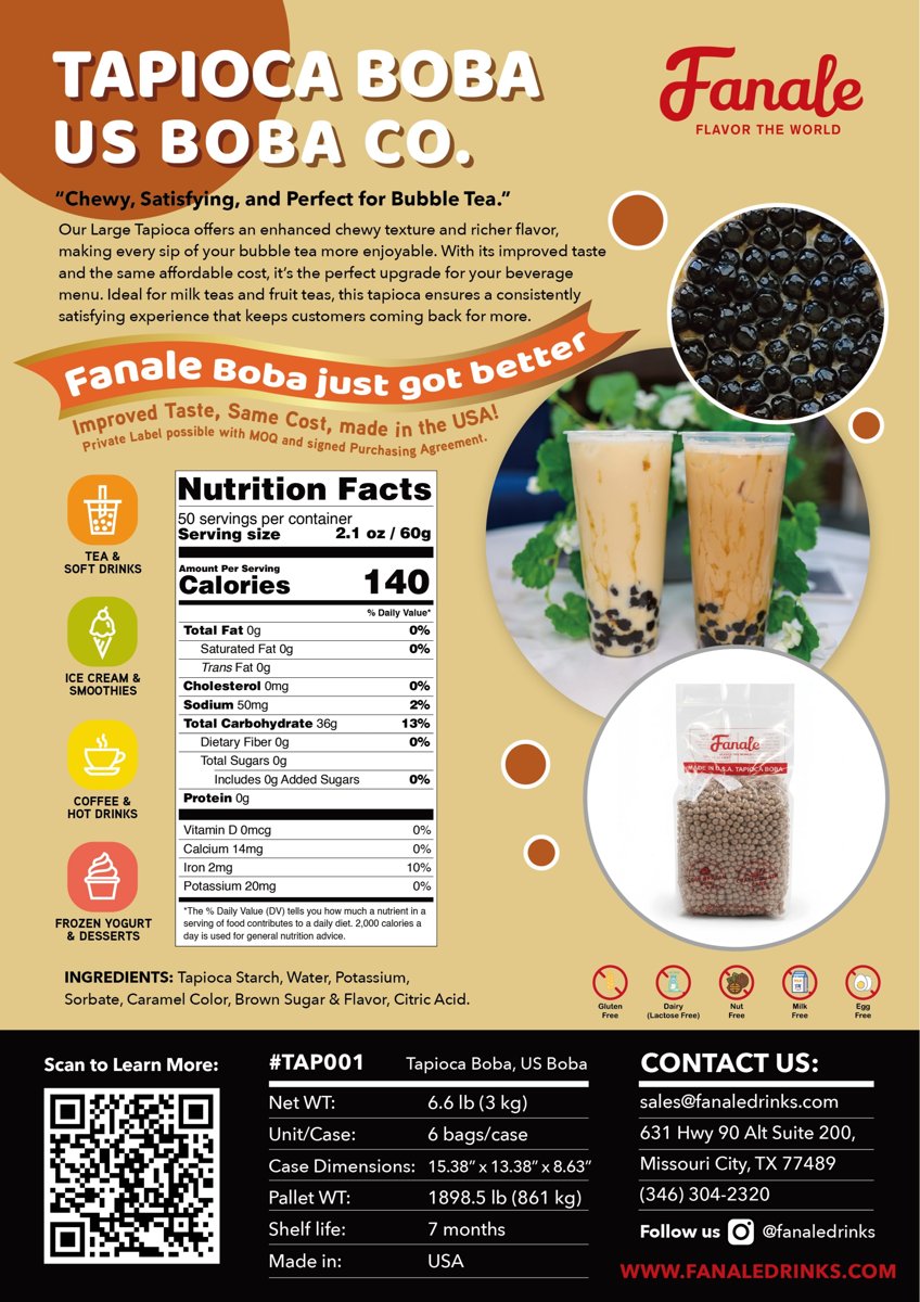Medium Boba 2.5mm (Fanale) — Balanced Chew & Firmness