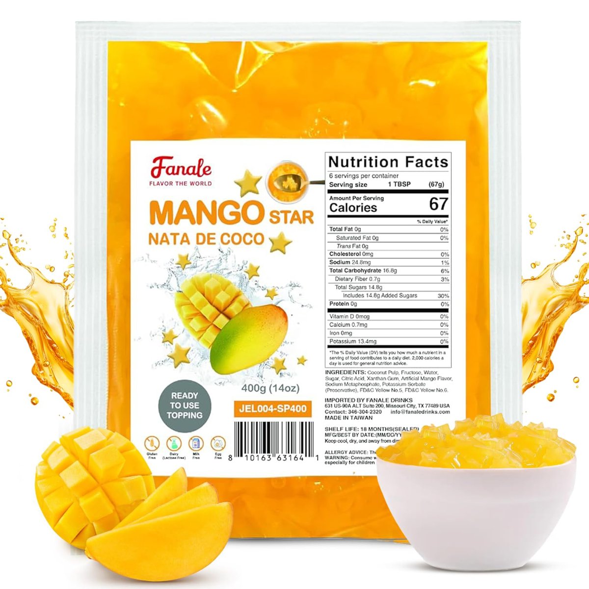Mango Nata de Coco (Star) 3.4 KG (Bottle)