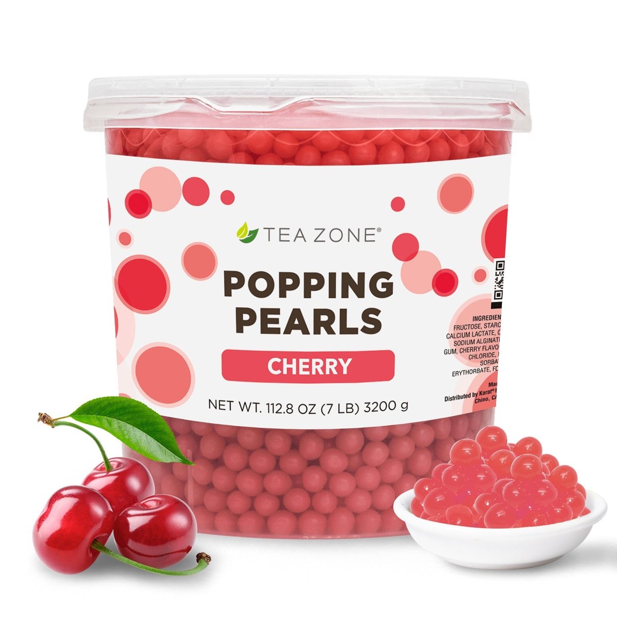 Tea Zone Cherry Popping Pearls 7 LBS (Jar)