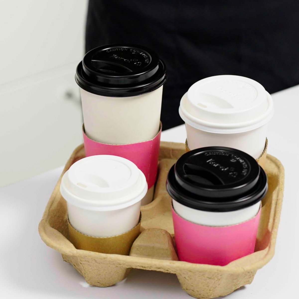 Karat Biodegradable Drink Carrier — 4 Cups, 300 CT (Case)