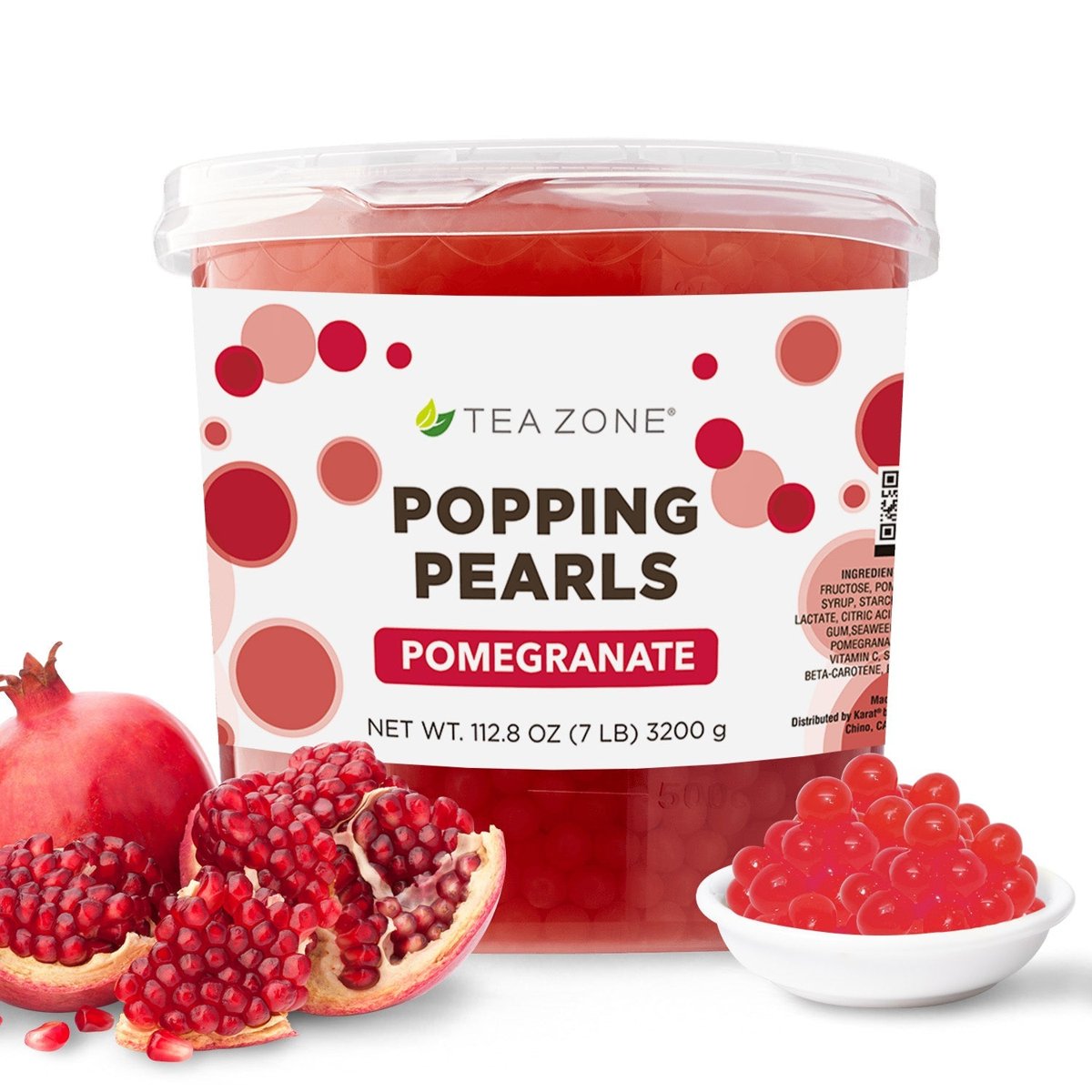 Tea Zone Pomegranate Popping Pearls 7 LBS (Jar)