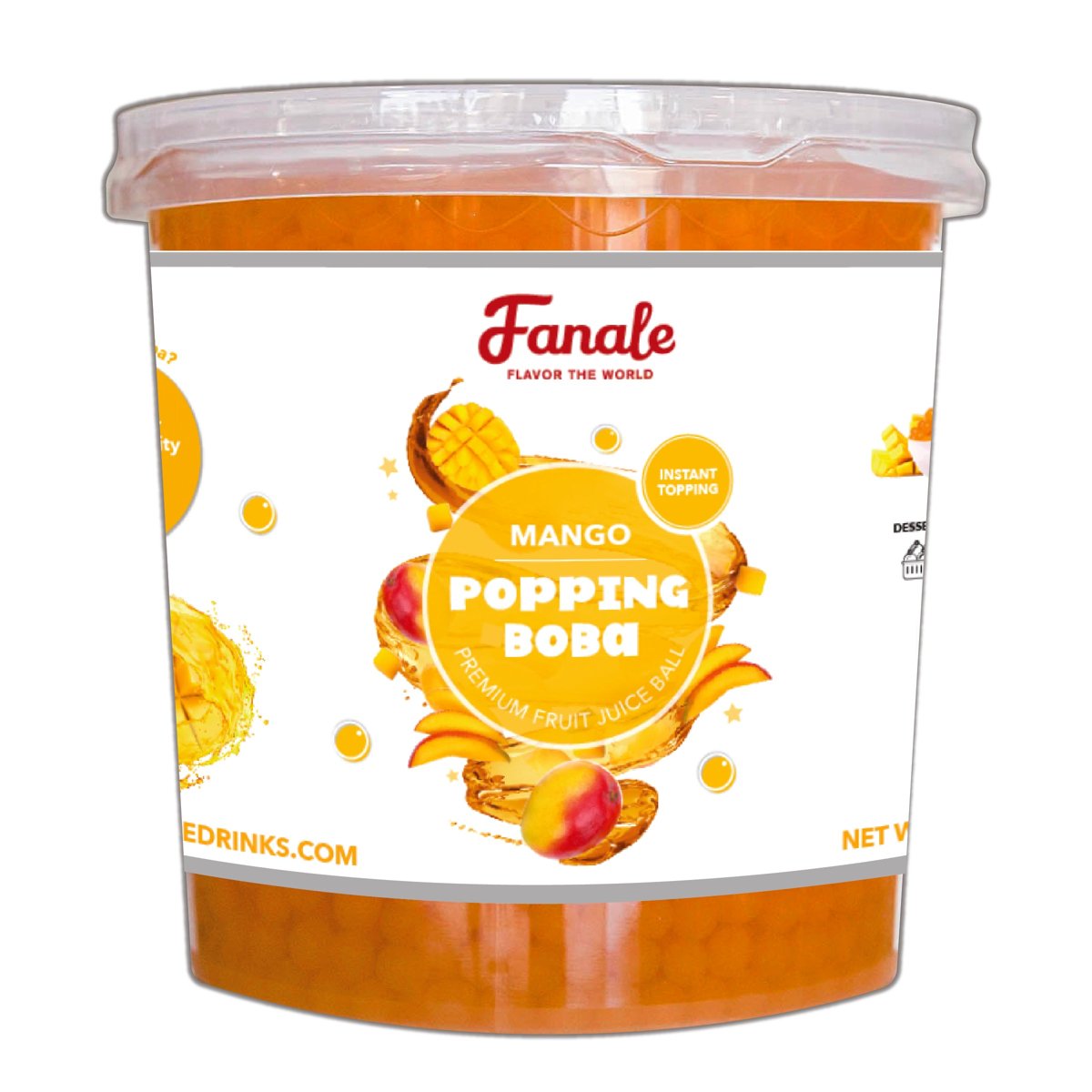 Mango Popping Boba — 7.05 lb bottle