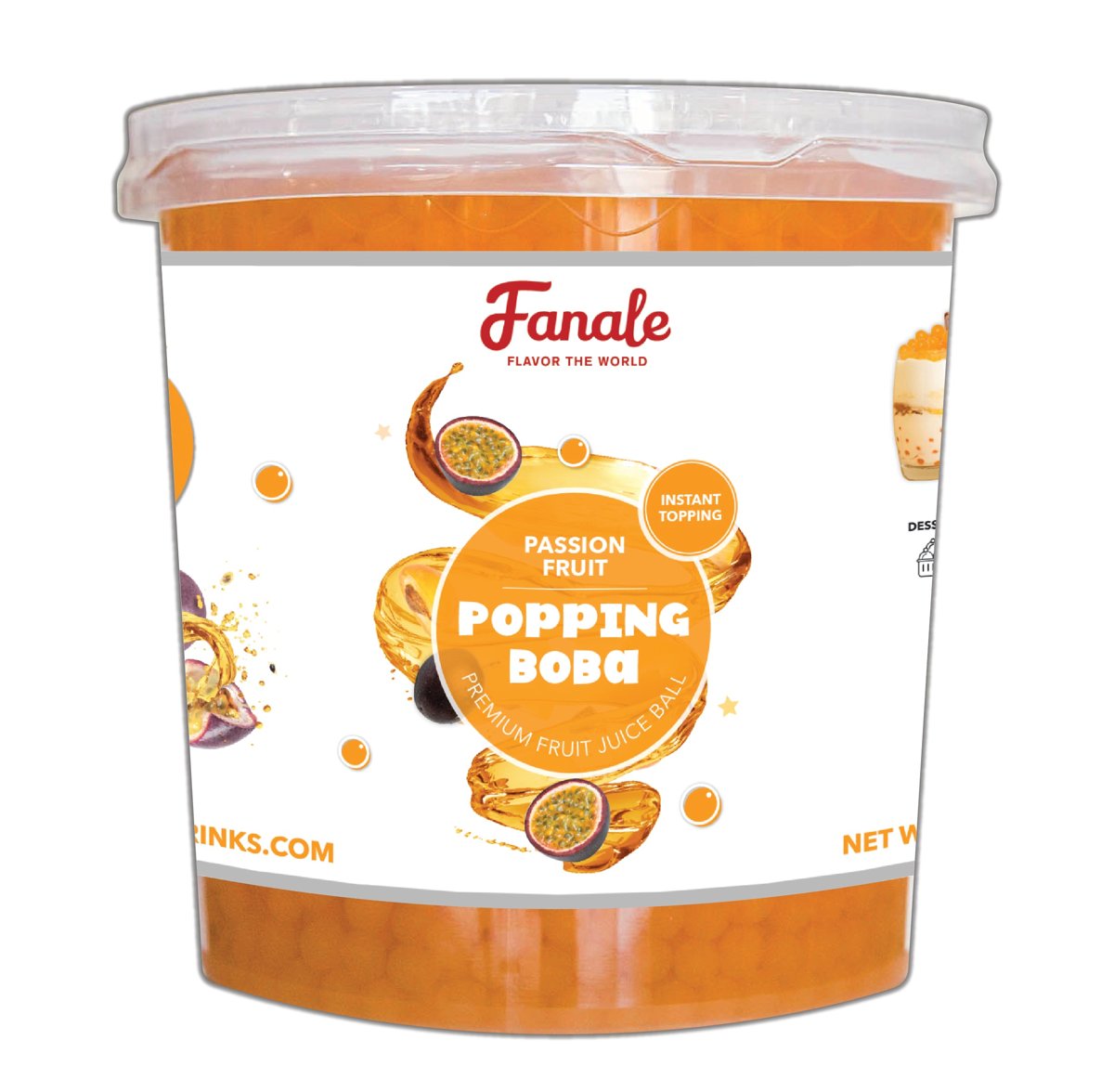 Passion Fruit Popping Boba — 7.05 lb bottle